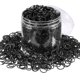 thumbnail image 1 of Paquete de 2000 mini bandas elásticas para el cabello, coleteros suaves con caja para trenzas infantiles, peinados de boda (negros), 1 of 5