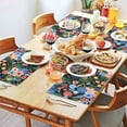 thumbnail image 2 of Pioneer Flower Floral Print Pattern Summer Placemats Table Placemats Set Of 4-Linen Kitchen Washable Placemats Table Mats 12x18 Inch Non-Slip Heat Resistant, 2 of 5