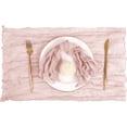 thumbnail image 4 of Wrinkled Dinner Napkins Gauze Cheesecloth Napkins 20 x 20 Inch Rustic Boho Table Napkins Decorative for Weddings Parties Event Home Table(Pink,6PCS), 4 of 7