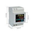 thumbnail image 2 of Medidor de energía monofásico digital Probador Monitor de uso de electricidad AC 110V 40V~300V 100A Amperímetro Voltímetro de potencia Amperímetro Voltaje Amperios Watt Kwh Frecuencia Medidor de facto JFHHH pequeña, 2 of 5