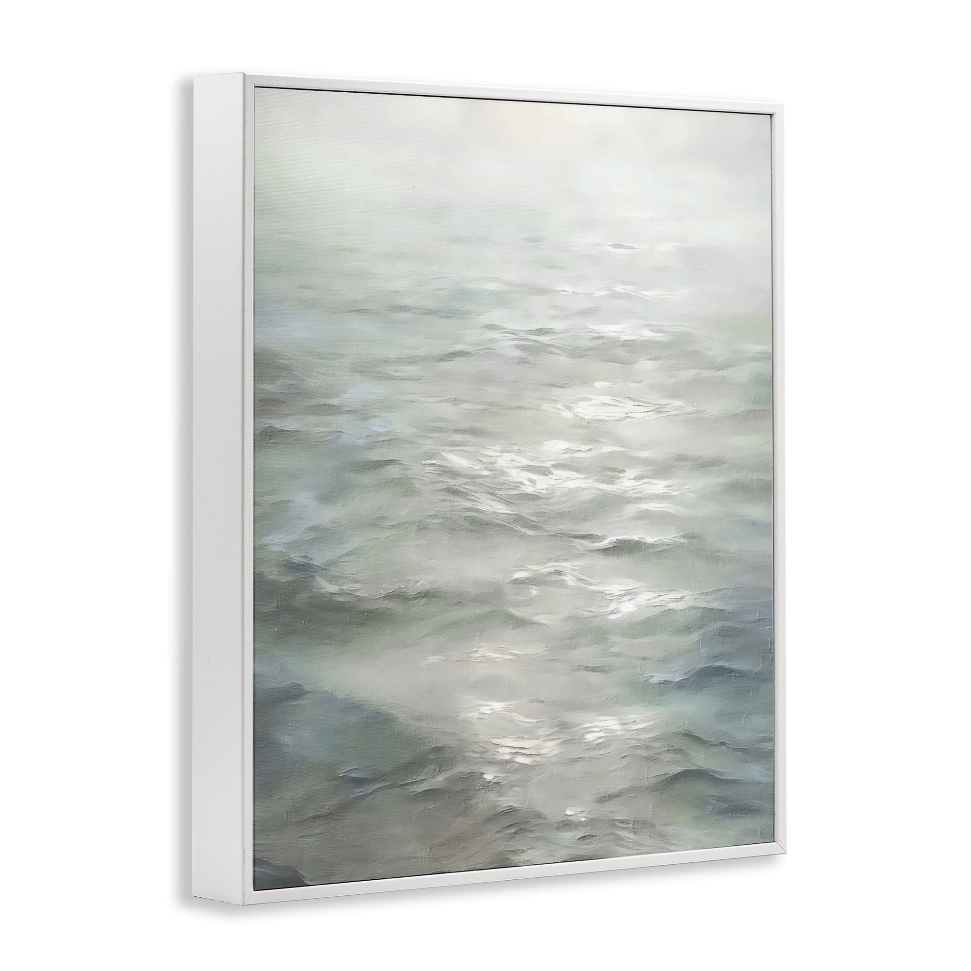 Stupell Industries Shallow Reflections on Sea White Framed Giclee Art, design by Riley B