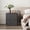 Black Alder, variant on SICOTAS Fluted 2 Drawer Nightstand Set of 2, 22.75" W Small Modern Bedside Table with Large Handless Drawers, Curved Edge Design, Wooden End Table for Bedroom, Living Room, Grey