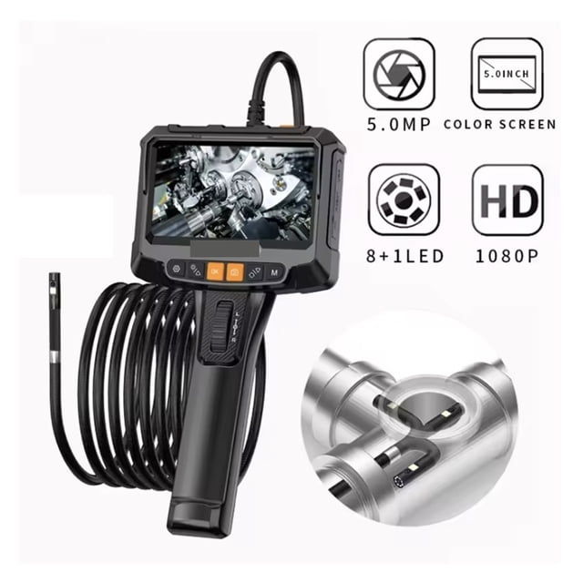 360° 2-way 1080P Steering Industrial Borescope Endoscopy Camera 5 "HD Screen High ,Easily Maneuver