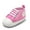 Pink, variant on Unisex Baby Boys Girls High Top Sneaker Soft Anti-Slip Sole Newborn Infant First Walkers Canvas Denim Shoes