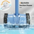 thumbnail image 4 of (2025 Upgrade) VINGLI Pool Vacuum Suction-Side Pool Cleaner Automatic Sweeper for Inground Swimming Pool,Powerful Suction to Climbs Walls,with 39.6ft Tangle Free Hose (Memory Blue&Gray), 4 of 9