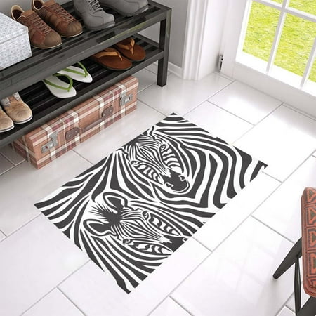 Zebra Bath Rugs - MKHERT Zebra Doormat Rug Home Decor Floor Mat Bath Mat 23.6x15.7 inch