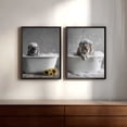 thumbnail image 3 of Animals Taking a Bath Abstract Funny Canvas Painting Print Wall Art for Living Room Bathroom Decoration Frameless, 3 of 7
