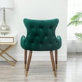 thumbnail image 5 of Lindale Contemporary Velvet Upholstered Nailhead Trim Accent Chair, Green, 5 of 12
