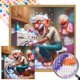 thumbnail image 1 of Diamante AB parcial Likrtyny Serie personajes 40 * 40 CM Lienzo 45 * 45 CM, 1 of 9