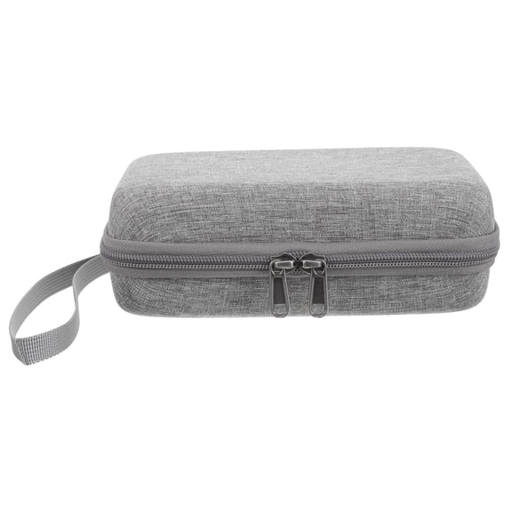 Pretyzoom Hard Makeup Case Grey Small Suitcase Purse Travel Cosmetic Organizer with Handle
