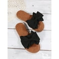thumbnail image 6 of Women‘s Bow Decor Single Band Slide Vacation Flat Sandals, 6 of 7