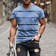 thumbnail image 2 of Maean Big and Tall Shirts for Mens Short Sleeve Crewneck Striped Tshirts Summer Casual Tee Tops, 2 of 5
