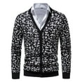 thumbnail image 1 of Mens SpringSummer Thin Printed Large Pocket Knit Cardigan Sweater Jacket, 1 of 6
