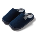 thumbnail image 2 of Gvdentm Men's Slippers Comfy Memory Foam Non-slip Indoor House Shoes Slippers for Men Outdoor(Navy,9), 2 of 4