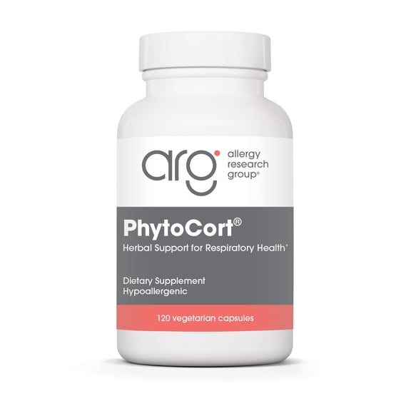 ARG PhytoCort - Herbal Respiratory Support Formula - Reishi, Licorice & Noni Extract Blend - Holistic Respiratory Support - Hypoallergenic - 60 Servings - 120 Capsules