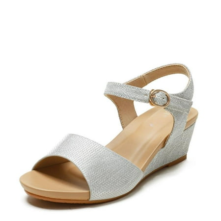 

Wedge Sandals Summer Soft Bottom shoes Buckle Strap Non-slip Roman Shoes Ladies Casual Shoes