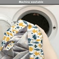 thumbnail image 2 of Nautical Dog Crate Cover, Graphical Illustration of Ornamental Bizarre Fish Silhouettes Smiling, Easy to Use Pet Kennel Cover Small Dogs Puppies Kittens, 7 Sizes, Orange Dark Teal White, by Ambesonne, 2 of 6
