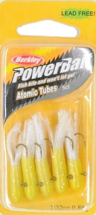 3 pack) Berkley PowerBait Pre-Rigged Atomic Tubes Fishing Bait