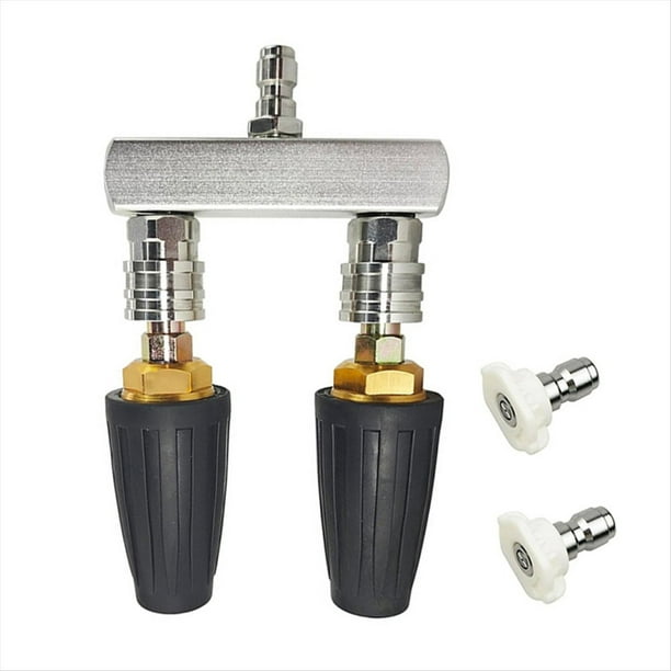 Boquillas de Extensión para Hidrolavadora de Doble Turbo, Hidrolavadora de Potencia con Conexión Rápida de 1/4, Accesorios para Hidrolavadora.