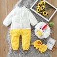 thumbnail image 5 of Easter Outfit Toddler Girl Chicken Romper Hooded Bodysuits Easter Toddler Animal Bodysuits 6-9 Months, 5 of 9