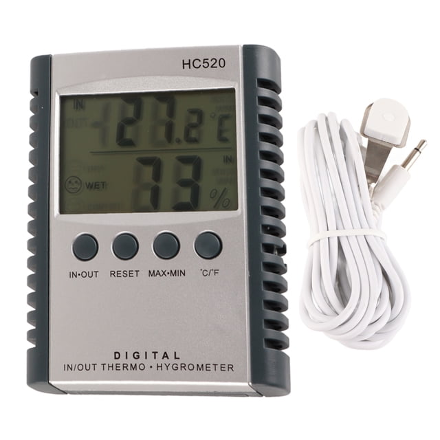 Termómetro digital LCD higrómetro medidor digital de temperatura y humedad para interiores y exteriores