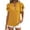 Yellow, variant on OSOLU Solid Color Women Tops Puff Short Sleeve Shirts Pleated T-Shirt Tee Tops Dressy Casual Business Trendy Summer Tunic Blouse