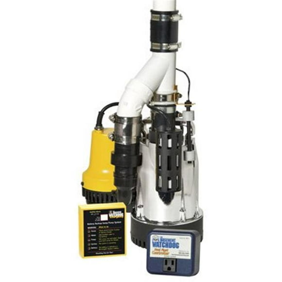 Basement Watchdog one third HP Submersible Combination Sump Pump System with 24 hour a Day Monitoring Controller