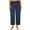 Dark Blue, variant on ShomPort Women's Cotton Cargo Pants Summer Drawstring Elastic Waist Wide Leg Casual Pants with Pockets