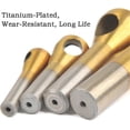 thumbnail image 4 of 4-piece conical drill chamfering set, deburring tool, compatible with cutting metal, wood and plastic LO-Ron_Apr, 4 of 5