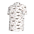 thumbnail image 2 of Vsdgher Dachshund Dog Print Men's Short Sleeve Stretch Polo Shirt, Moisture-Wicking Performance Polo Shirt, 2 of 8