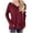 Red, variant on IROINNID Women's Fall Tops Long Sleeve Oversized Base Shirts Solid Workout Sweatshirts Casual Basic V-Neck Loose Fit Tops with Pocket,Navy