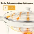 thumbnail image 3 of WARMOUNTS White Chafing Dishes for Buffet 2 Pack, 5QT Maifanite Coating Round Chafing Dish Buffet Set, Rolled-Rim Glass Lid & Lid Holder for Parties Serve Wedding Birthday Church Event, 3 of 11