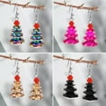thumbnail image 2 of GKNET Fashion Christmas Tree Crystal Earrings Drop Dangle Elegant Women Party Jewelry-Color, 2 of 9