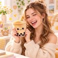 Store Bot Boba Rdausd Boba Plush Toy 5.91 Inch, Soft Bubble Tea Cup Squeeze Pillow ...