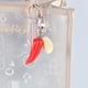 thumbnail image 2 of Jumpingount Cadena anillo moda Chilli puerta de casa llavero titular portátil bolso billetera colgante joyería mujer hombre Accesorios de disfraces Verde Jumpingount AP014271-05, 2 of 6