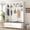 White, variant on DHARA 78''H Entryway Hall Tree with Shoe Bench, Coat Hooks, Cubbies and Drawer Storage, Navy Blue