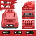 thumbnail image 6 of 2Pack 20V 3600mAh CMCB205 Replacement for Craftsman V20 Battery Lithium Ion and Charger Kit for CMCB205 CMCB202 CMCB204 CMCB206 CMCB201 CMCB100 CMCB124 with Craftsman 20V Battery Charger, 6 of 11