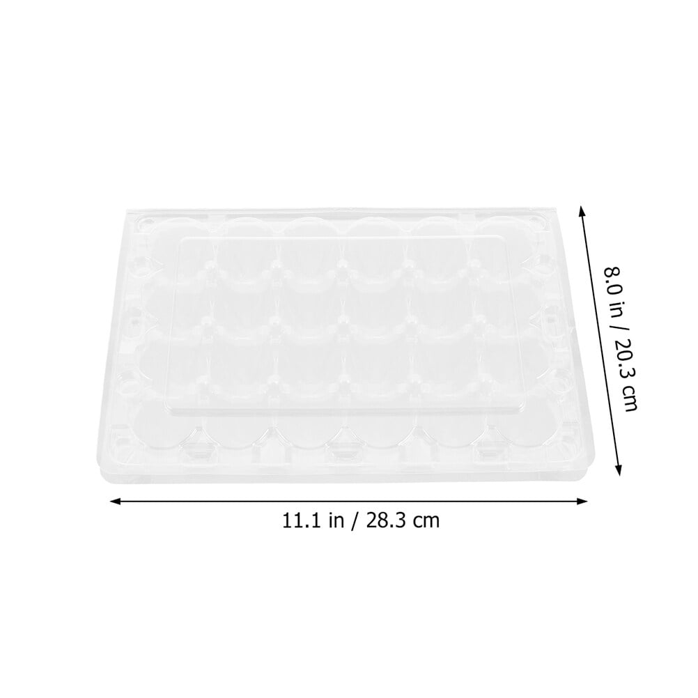 24PCS Quail Egg Carton Transparent Quail Eggs Storage Holder Premium Egg Carton
