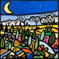 thumbnail image 2 of Wallas 20x20 Gold Ornate Wood Framed with Double Matting Museum Art Print Titled - Lucciole a primavera, 2 of 4