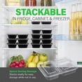 thumbnail image 2 of 10Pcs Meal Prep Container Food Storage Disposable Microwave Safe 3 Compartment Transparent, 2 of 5