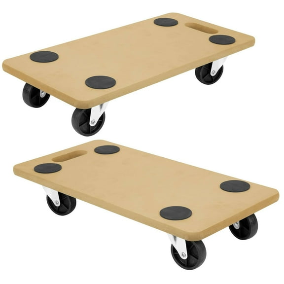 Mount-It! Two Small Platform Wooden Mover Dolly