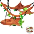 thumbnail image 3 of El kit de hamacas para animales pequeños contiene 2 hamacas triangulares y un túnel oculto y un teleférico y un columpio suave. Vogacara EL009934-00, 3 of 6