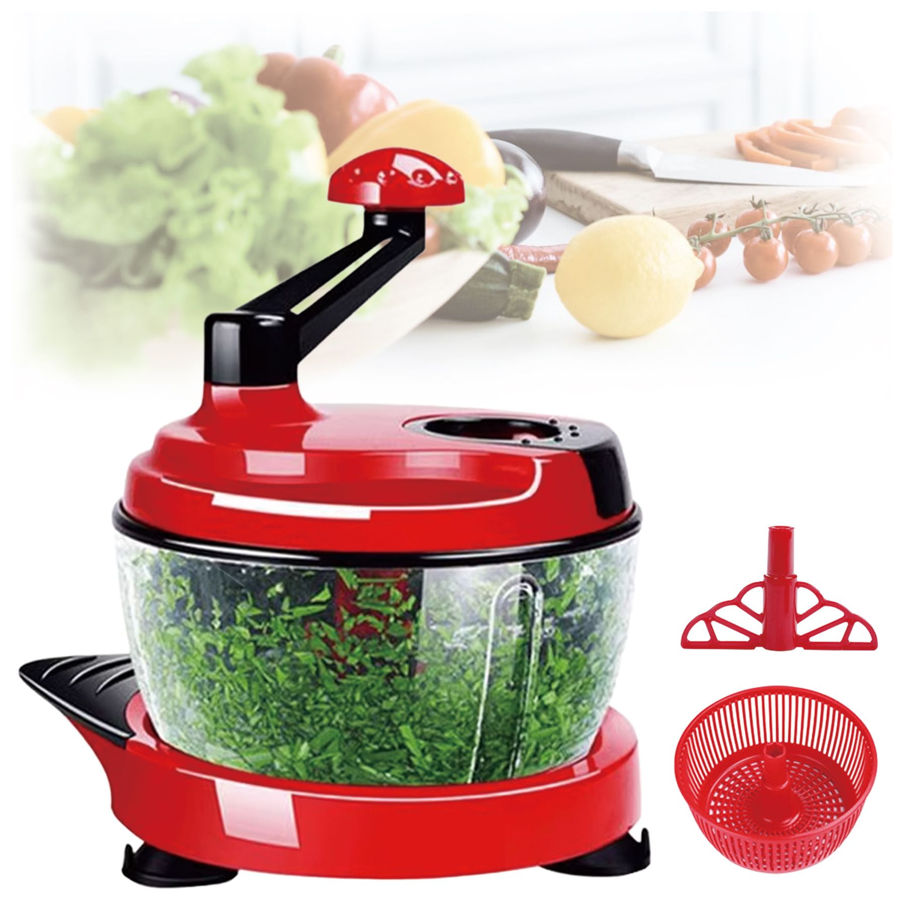 Zyliss Multifunctional Kitchen Easy Pull Manual Food Processor and