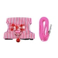 thumbnail image 5 of Holzlrgus Small Pet Harness Vest and Leash Set with Bowknot and Bell - Adjustable Soft Breathable Chest Strap Harness for Outdoor Walking Guinea Pigs, Ferret, Chinchilla (Pink), 5 of 7