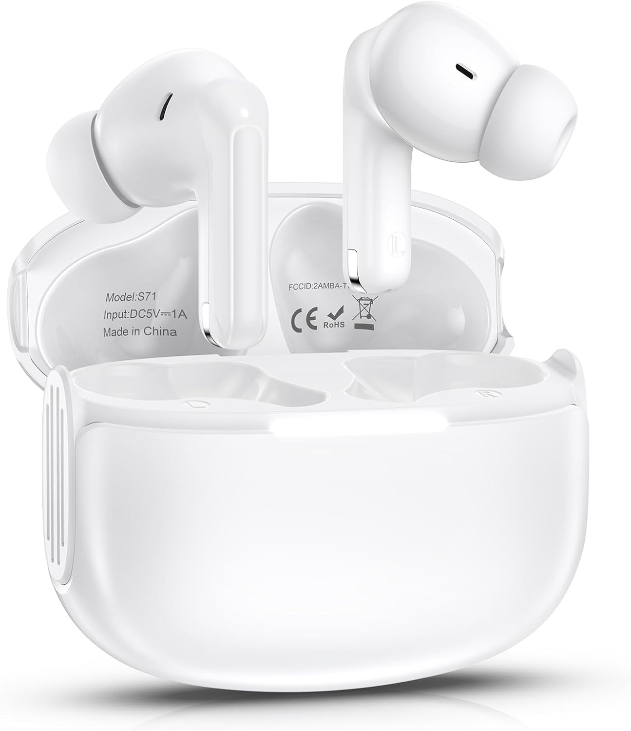 HRTGFD-Pixel Earbuds Wireless Bluetooth 5.4 Headphones with 48H Playback for Google Pixel 10a 10 Pro XL 10 9A, Deep Bass Stereo Ear Buds IPX7 Waterproof, in-Ear Earphones with Mic for iPhone 17e 17 1