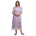 thumbnail image 2 of Moomaya Chemise de Nuit Imprimée pour Femmes Mi-Mollet en Coton à Manches Courtes, 2 of 6