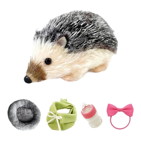 Xuanheng 5'' Reborn Hedgehog Toy Funny Mini Hedgehog Toy for Birthday Gift Girls Kids dark gray