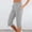 *Gray, variant on VBVC Women's Plus Drawstring Capri Sweatpants,Elastic High Waist Split Hem Casual Trousers For Women,Ladies Lightweight Workout Lounge Pants with Pockets,Army Green,S-5XL
