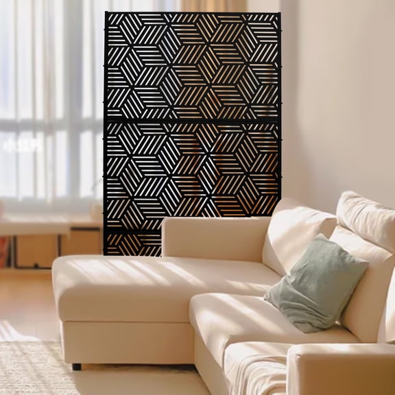 Outdoor Decorative Panels, Privacy Screen Fence Panels For Home Garden Use Black Rectangle Outdoor Indoor Privacy Fence Screen