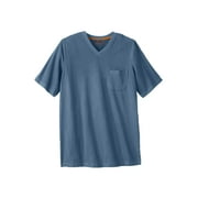 Boulder Creek By Kingsize Men's Big & Tall Heavyweight Pocket V-Neck Tee